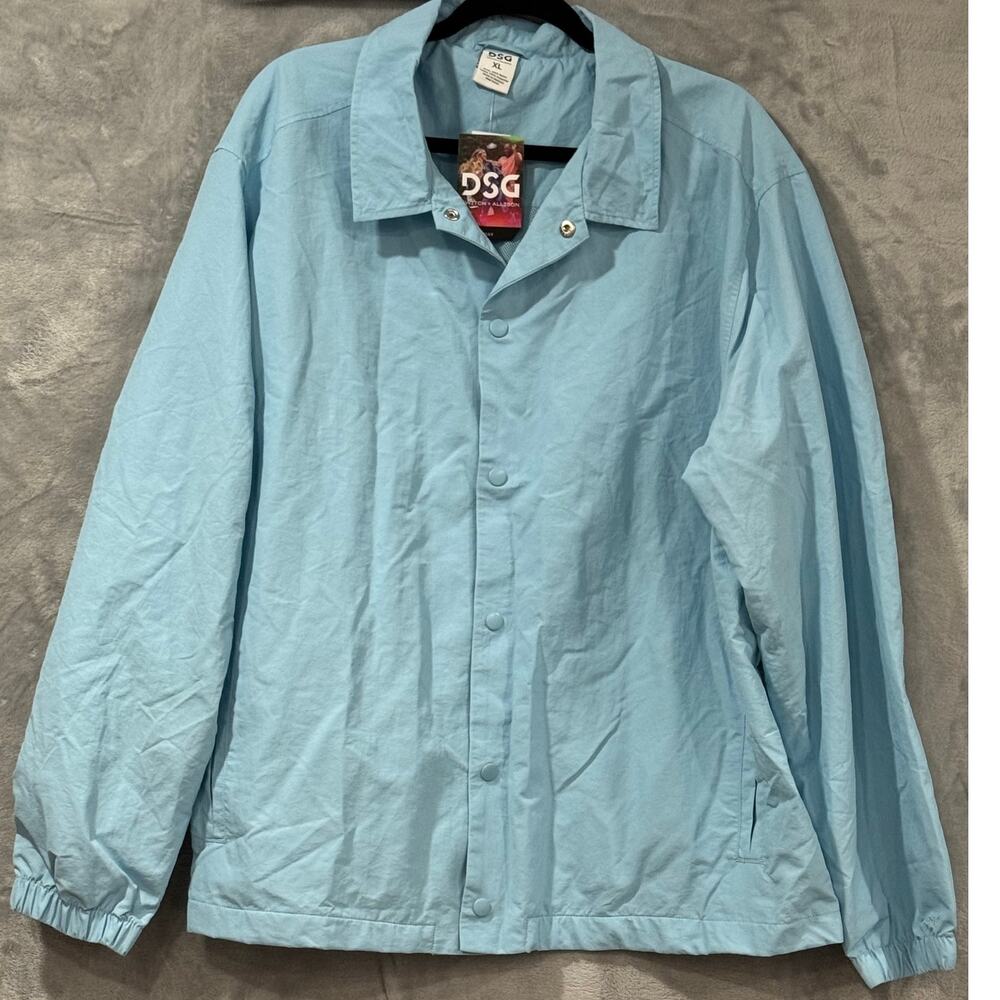 DSG Twitch Allison Coach Jacket Blue Nylon Windbreaker Mens XL NWT Streetwear XL